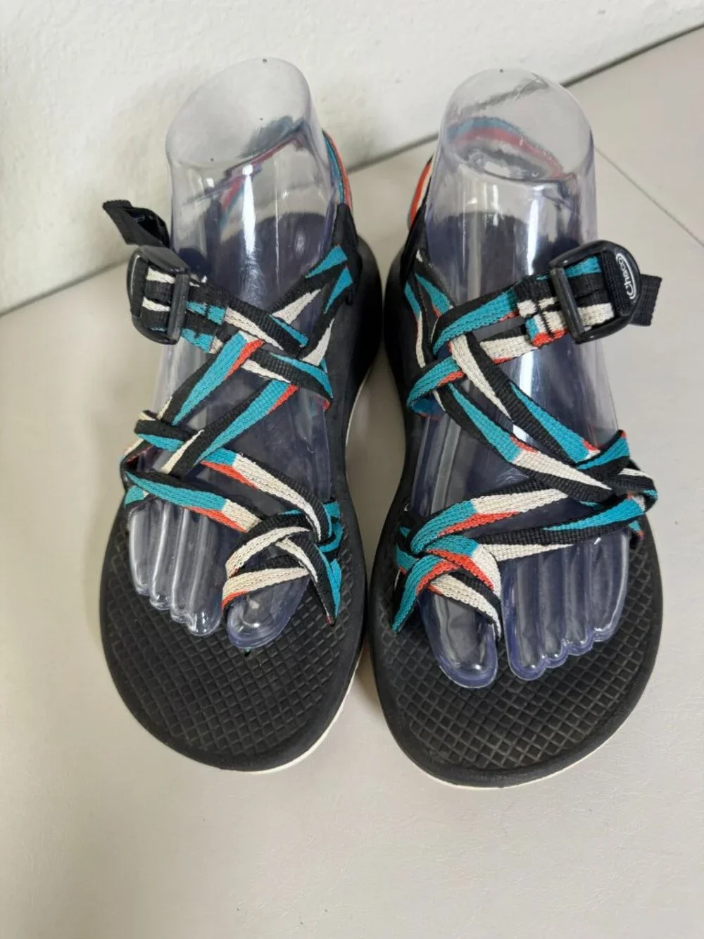 CHAC-OH…  Chaco Women's Strappy Teal Black Multi Sandals